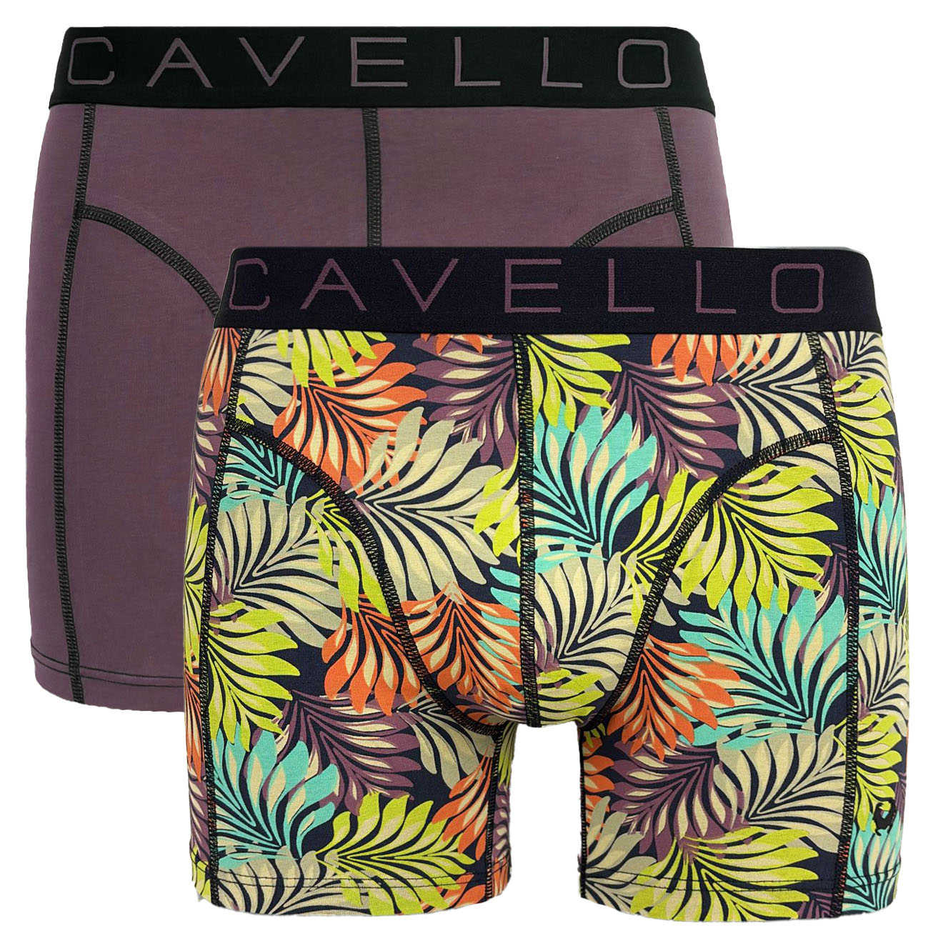 Cavello boxershorts 2-pack Leaves & paars