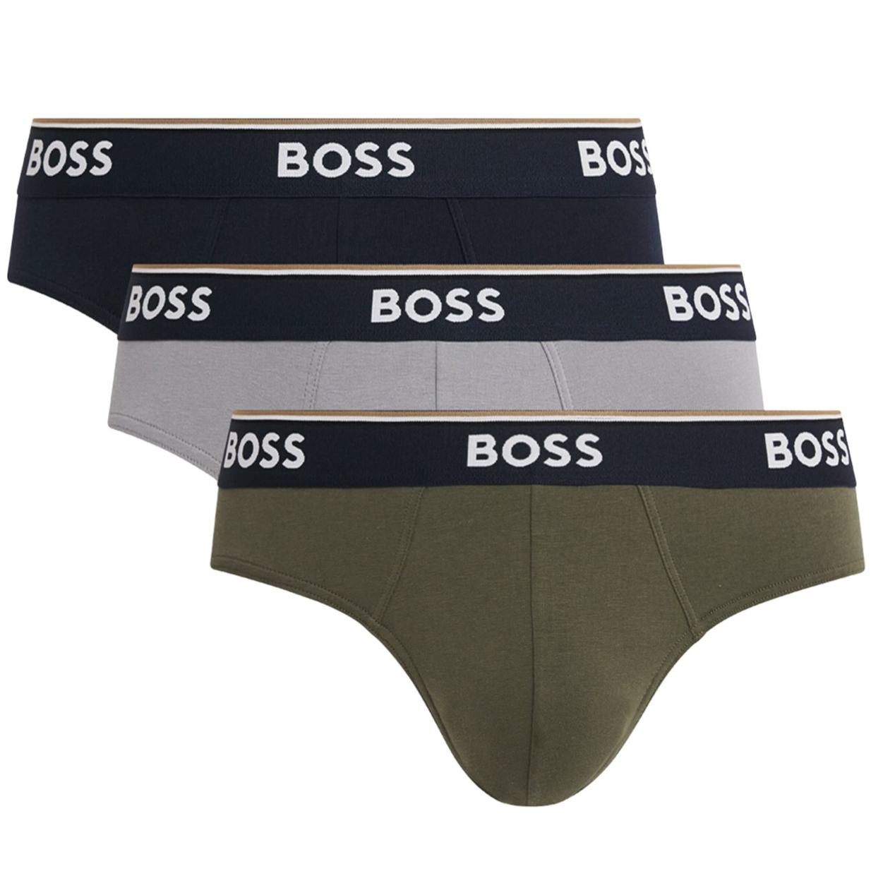 Boss Power mini slips 3 pack blauw-grijs-groen