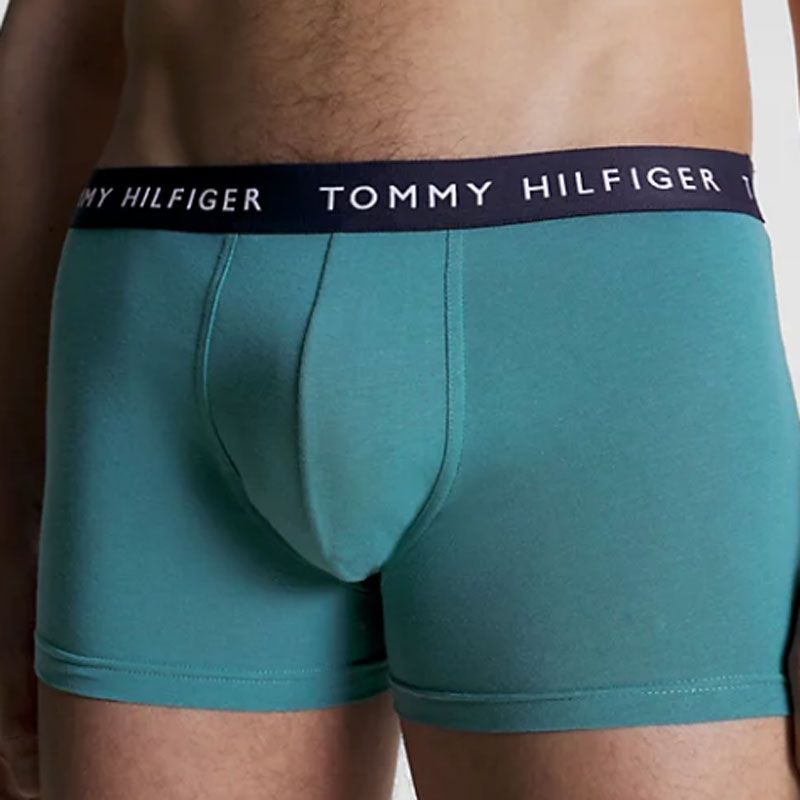 Tommy Hilfiger boxershorts 3-pack groen-grijs voorkant
