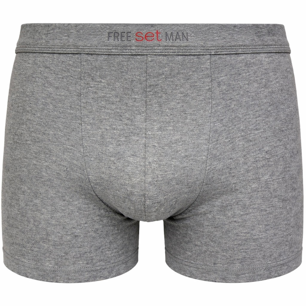 Set Boxershort cotton stretch grijs