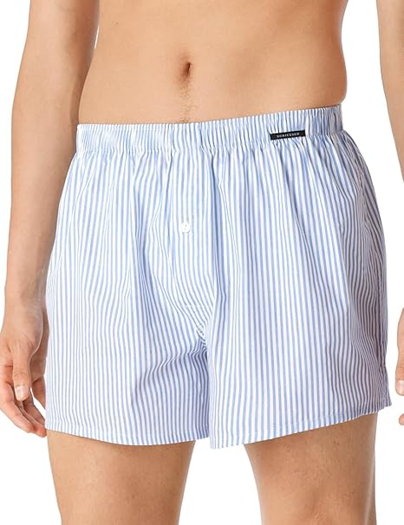 Schiesser Boxers 2-pack blauw-wit