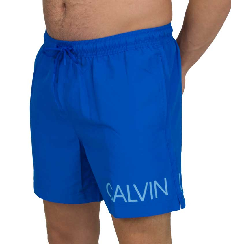 Calvin Klein Zwemshort logo print blue