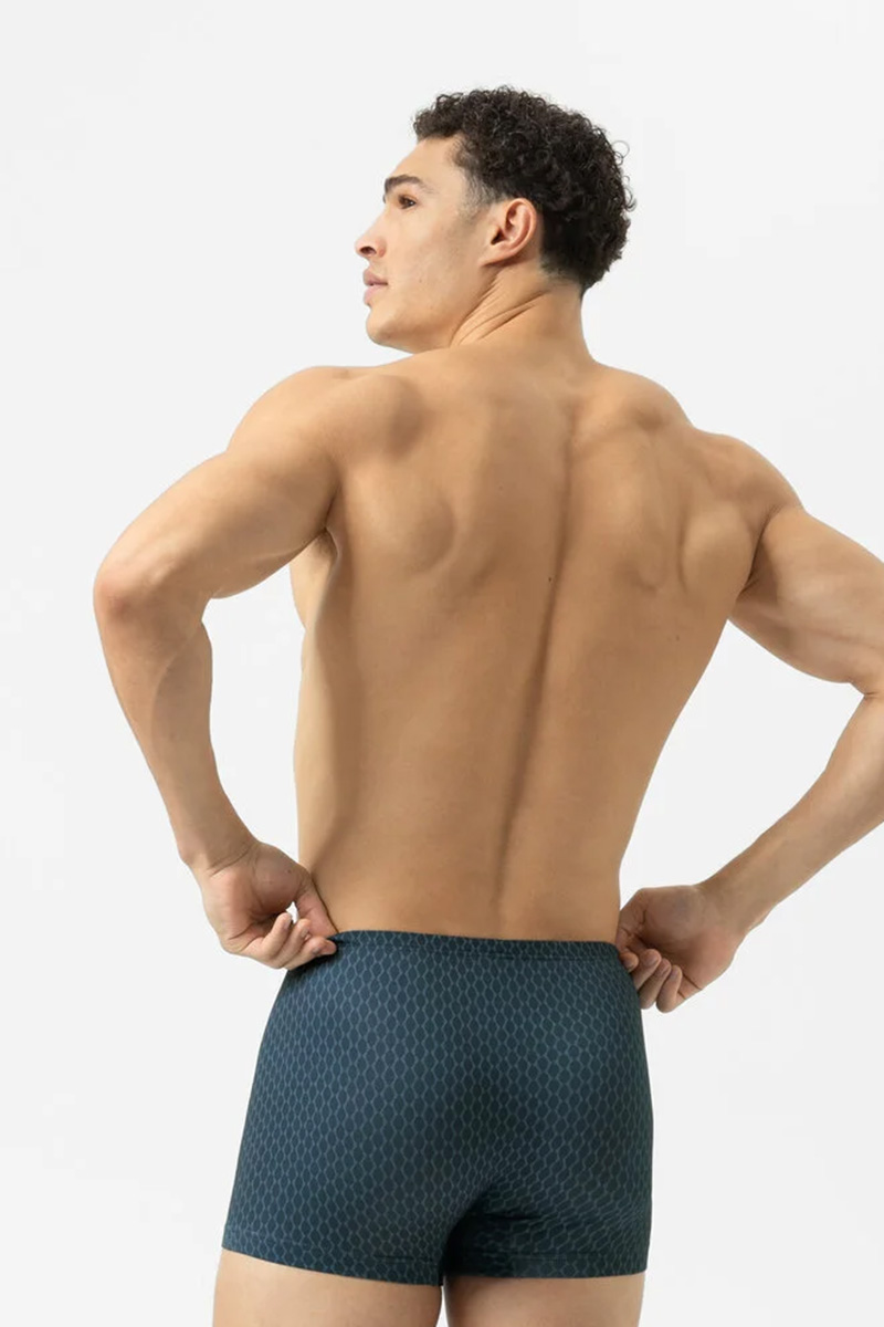 Mey boxershort Meander Geo blauw