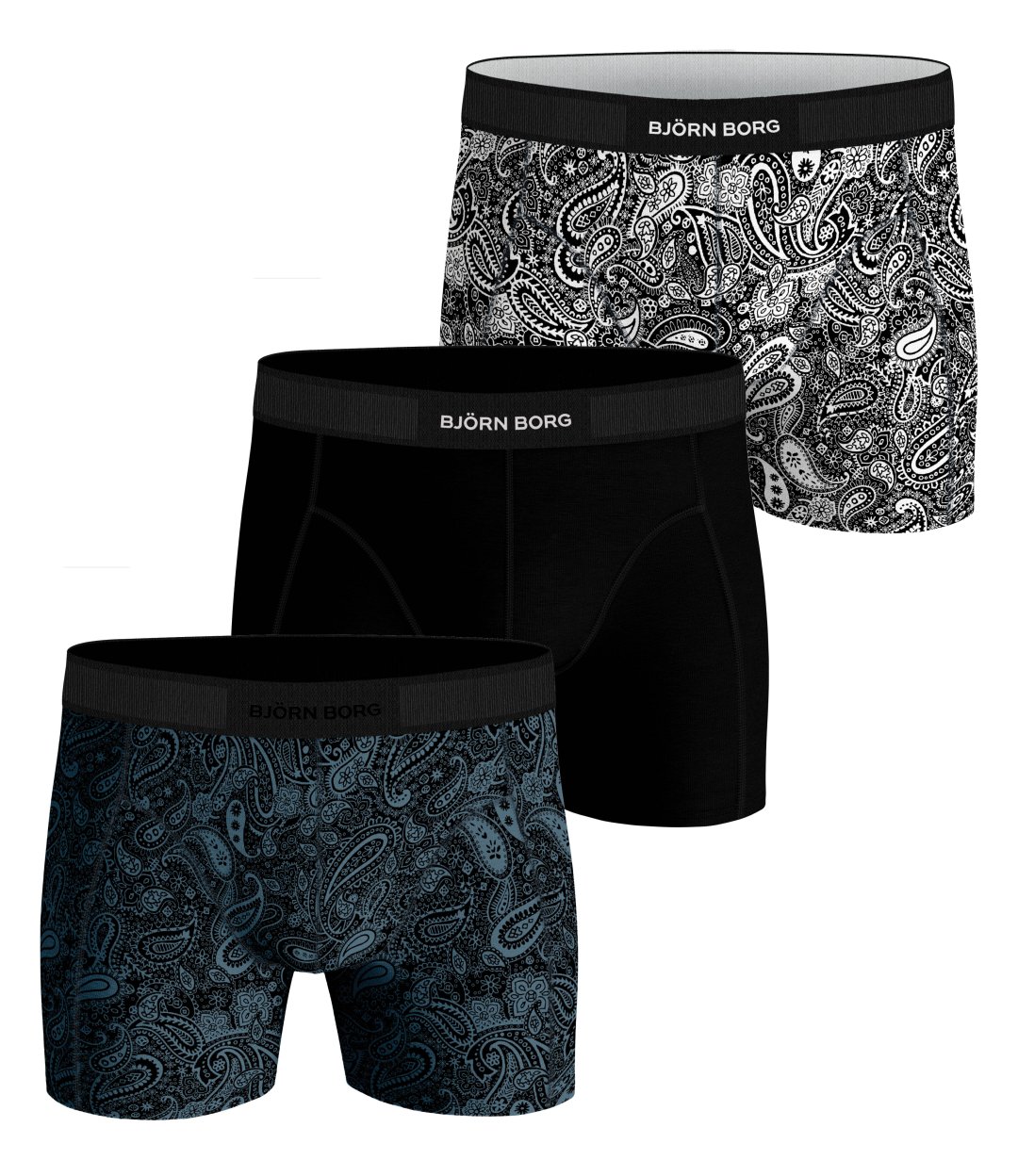 Bjorn Borg Boxershorts Core 3-pack zwart-blauw-wit