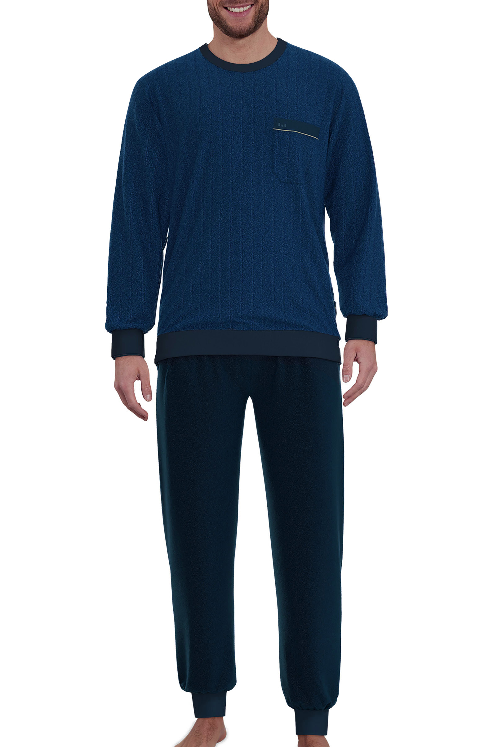 Gotzburg badstof pyjama blauw
