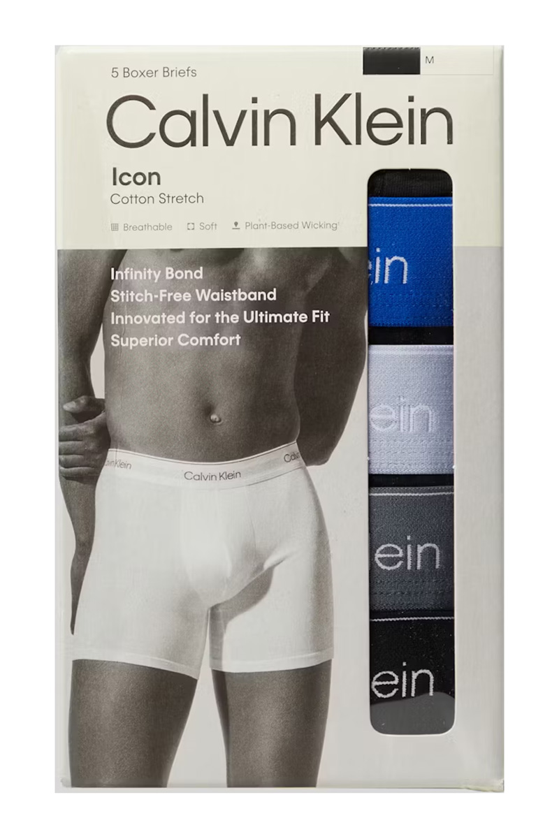 Calvin Klein Icon Boxershort long 5-pack zwart  