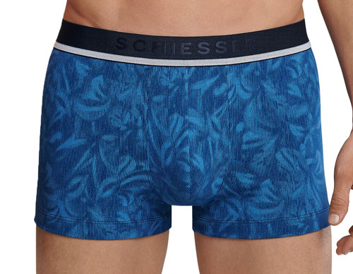 Schiesser boxershorts 3-pack blauw voorkant