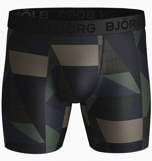 Bjorn Borg boxershorts Digital woodland zwart 3-pack voorkant