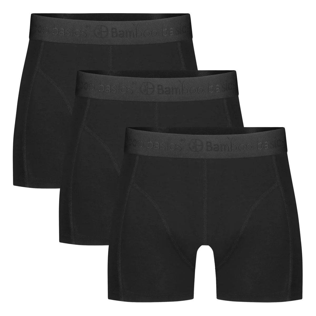 Bamboo basics 3-pack boxers Rico zwart ton sur ton