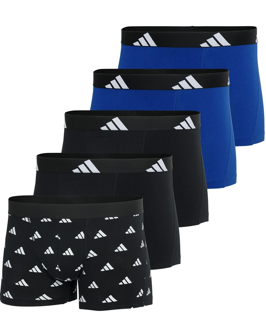 Adidas boxershorts active flex cotton 5-pack zwart/blauw