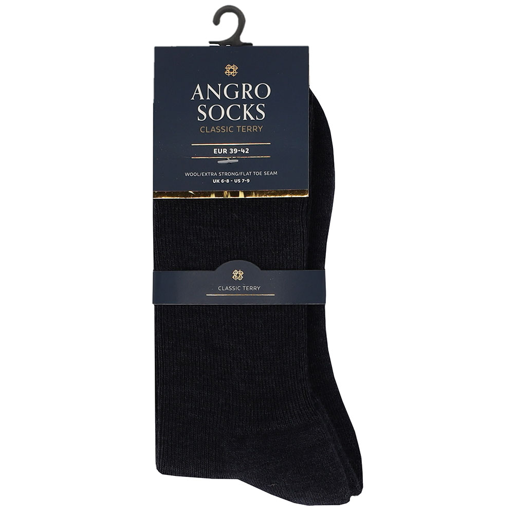 Angro Wollen sokken met badstof zool