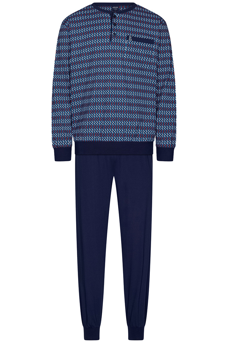 Robson Pyjama blauw met print