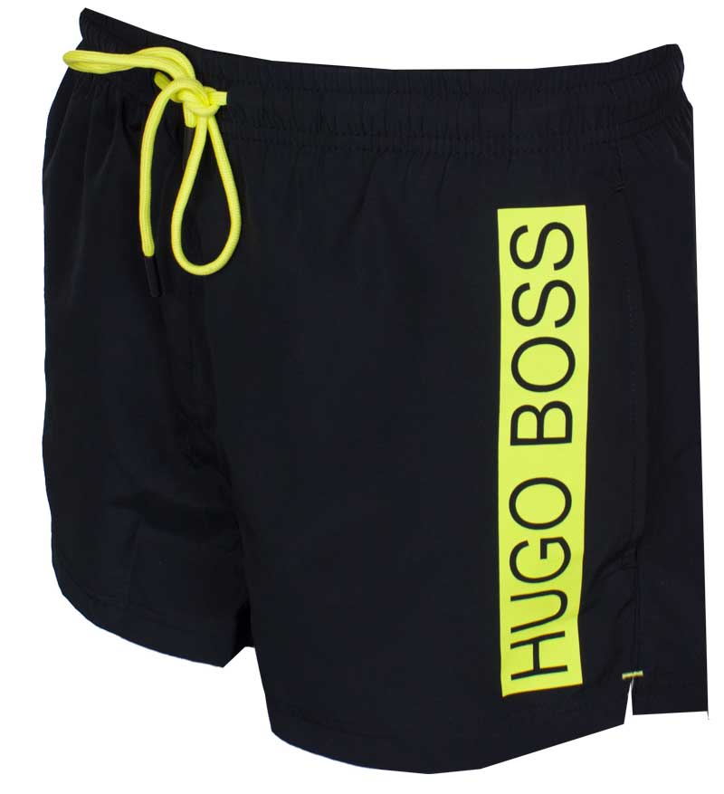Hugo Boss Mooneye zwemshort zwart-geel