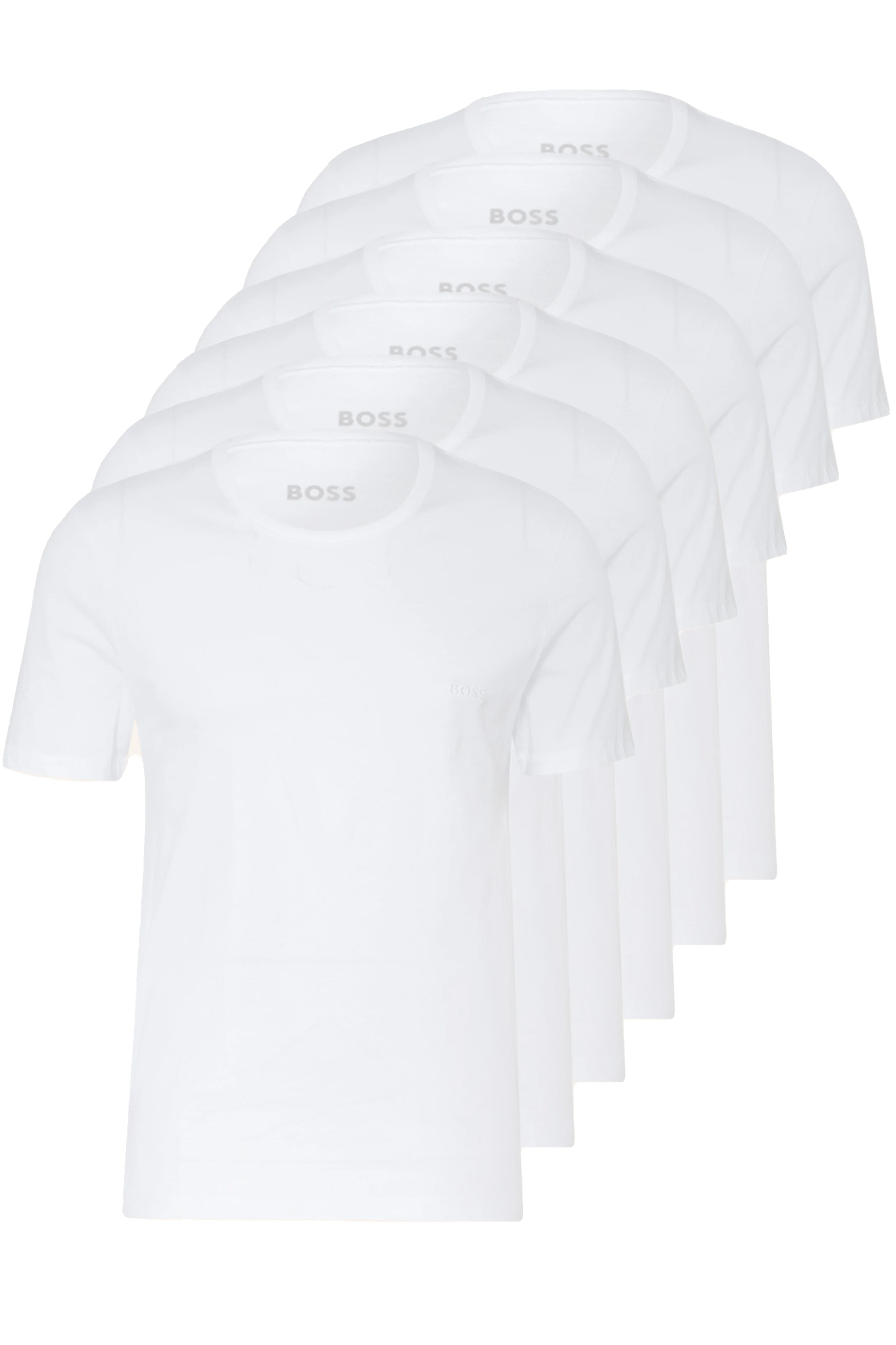 Boss T-shirt ronde hals 6-pack zwart