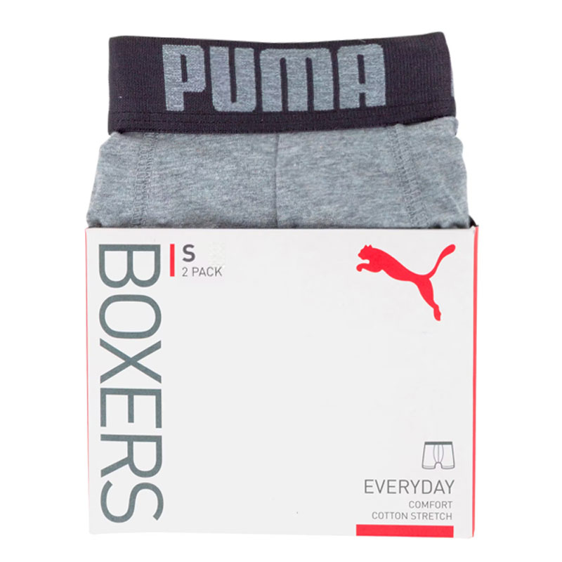 Puma Boxershorts 2-pack antraciet-grijs