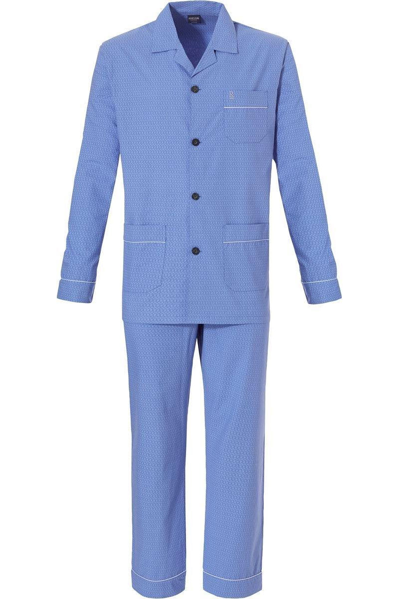 Robson Doorknoop heren pyjama blauw