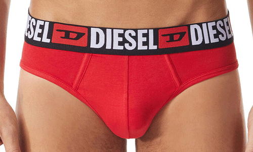 Diesel slips heren 3-pack rood