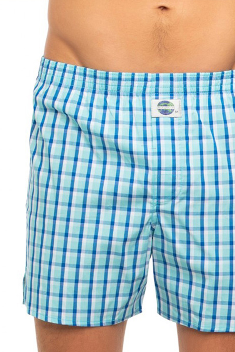 Deal Boxer wijd blue met ruitje