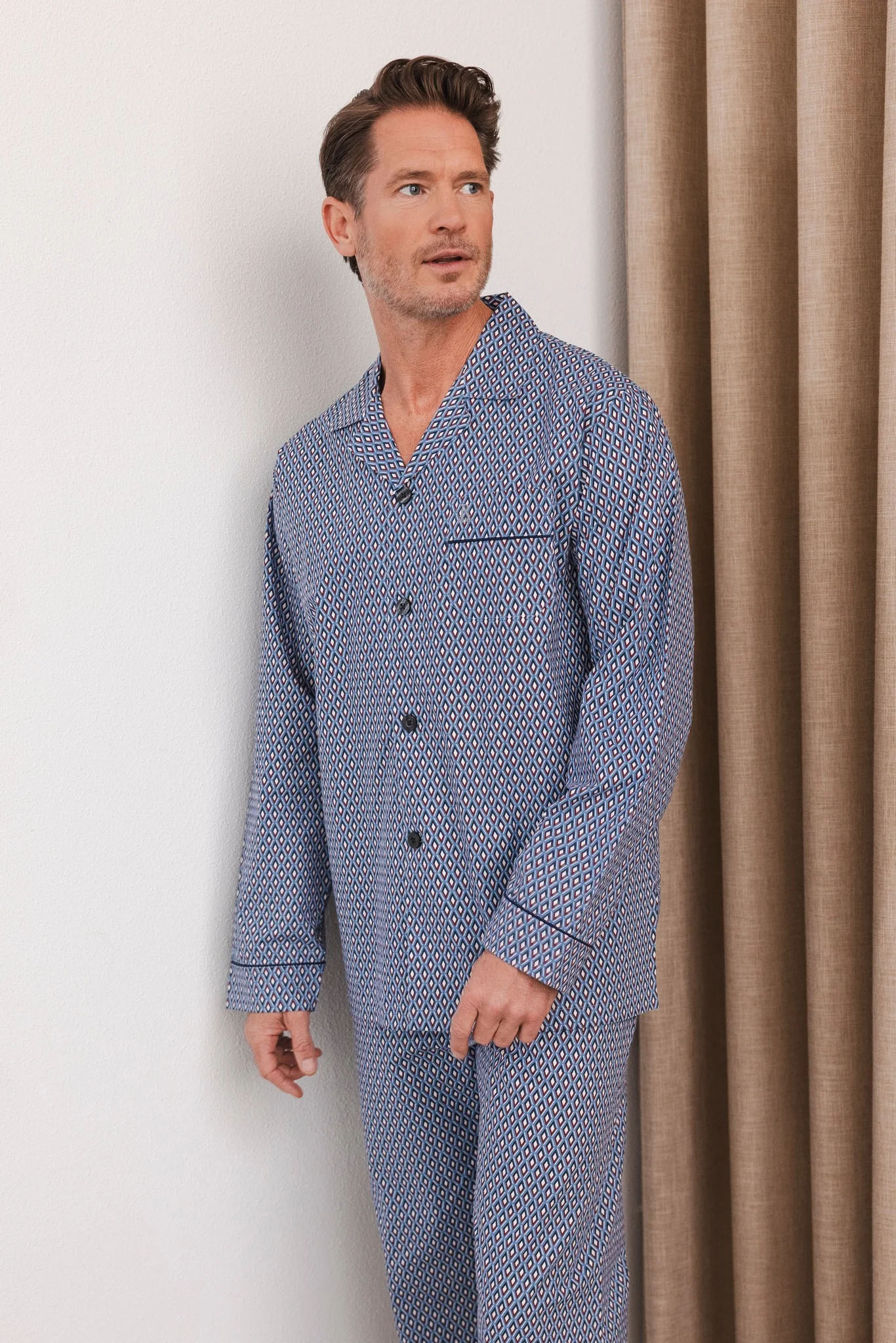 Robson doorknoop pyjama lichtblauw