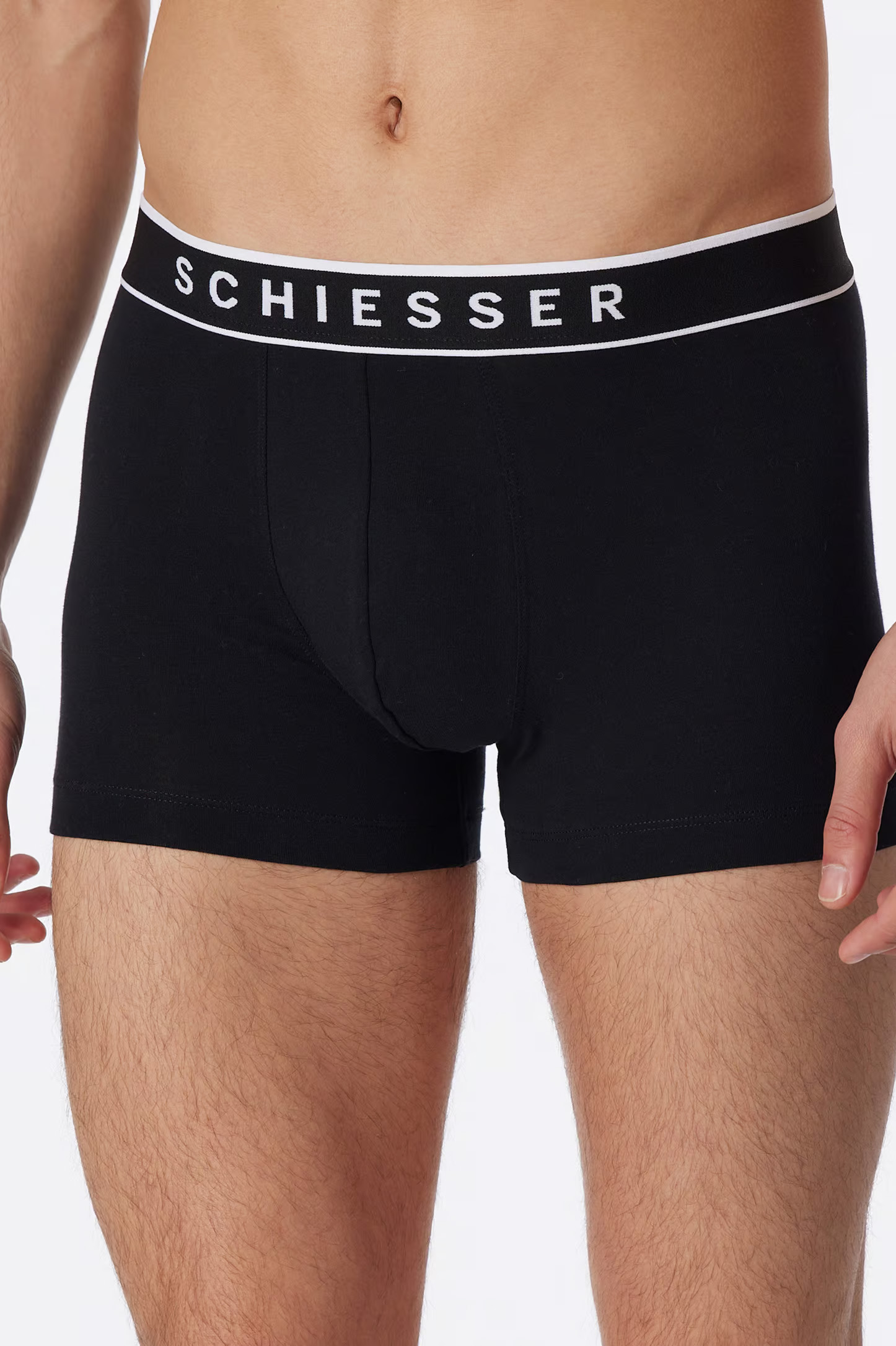 Schiesser Boxershorts 95/5 3-pack zwart