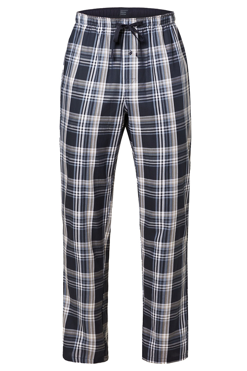 Schiesser Pyjamabroek blauw geruit