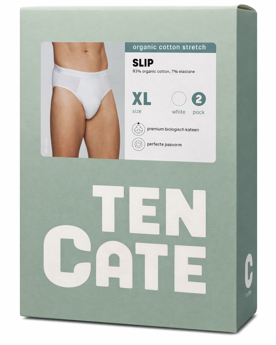 Ten Cate basic slip organic cotton 2-pack wit  