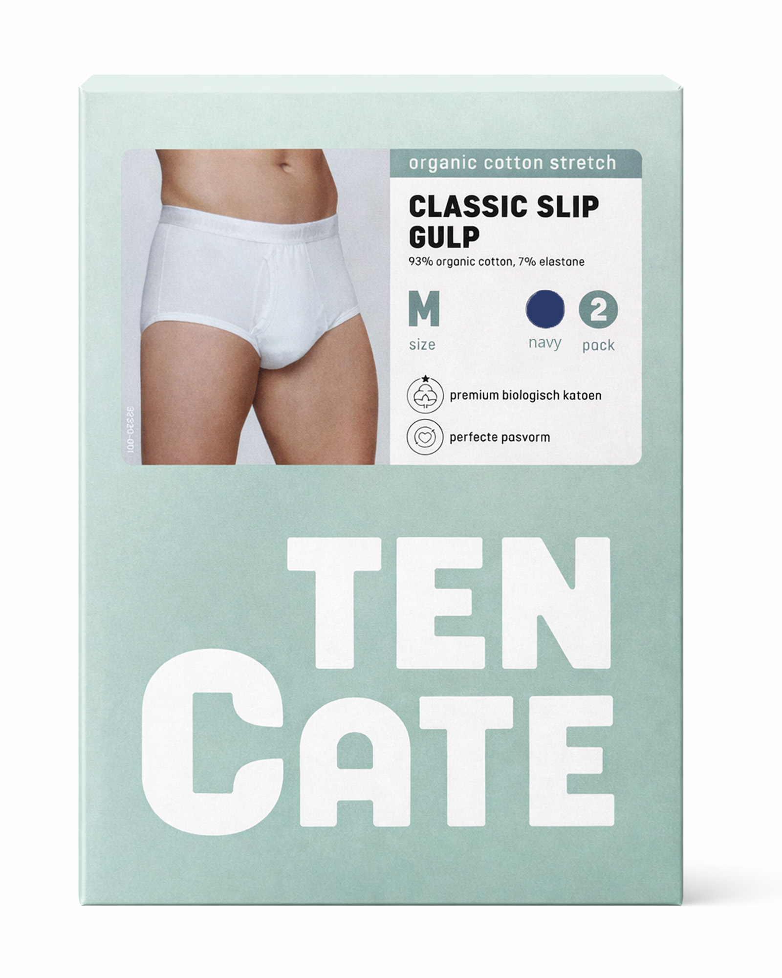Ten Cate Organic classic slip met gulp 2-pack wit