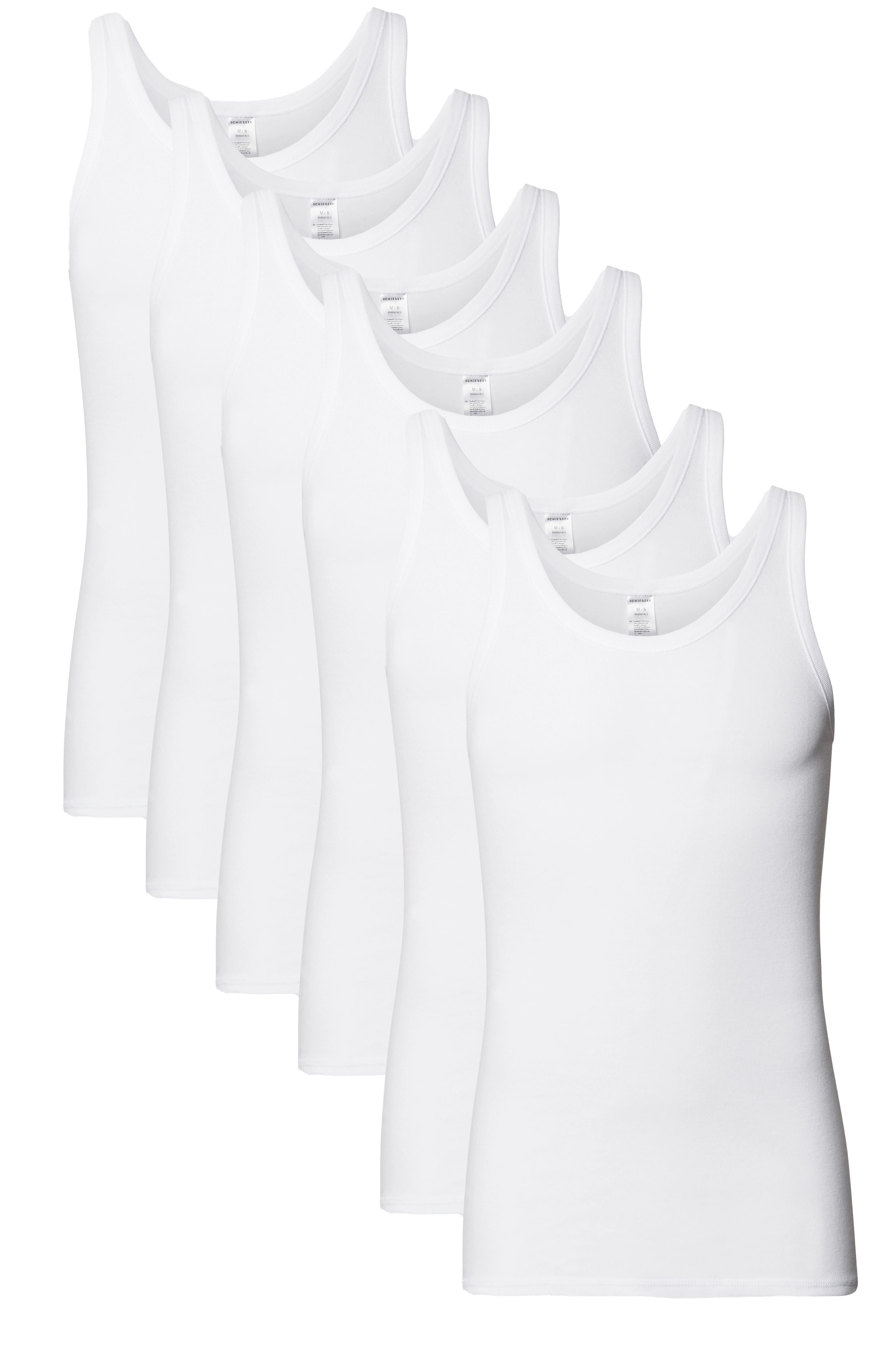 Schiesser Hemden cotton essentials 6-pack wit afbeelding