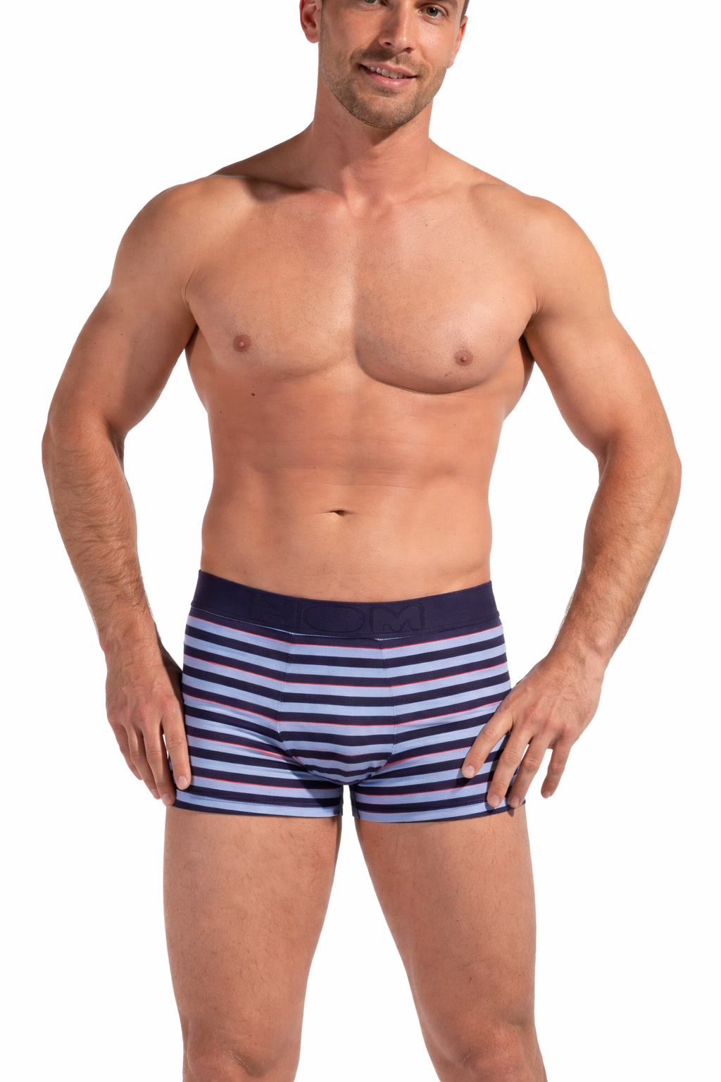 Hom boxershort Atlantic microfiber blue stripes
