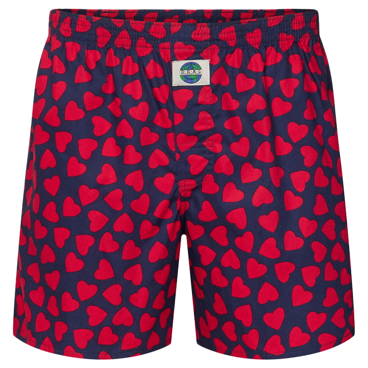 Deal Boxer donkerblauw met Hartjes