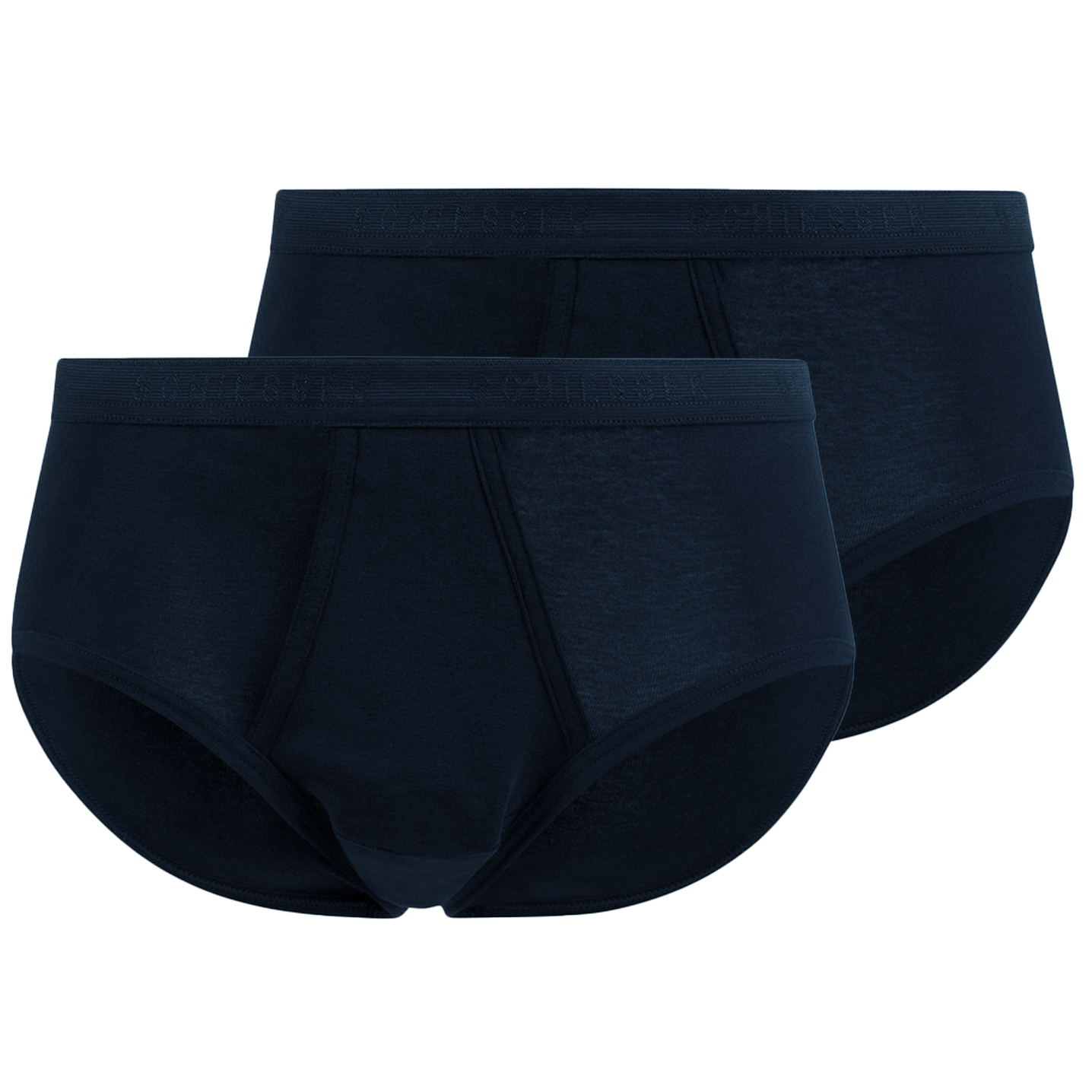 Schiesser Sportslip met gulp original feinrib 2-pack blauw