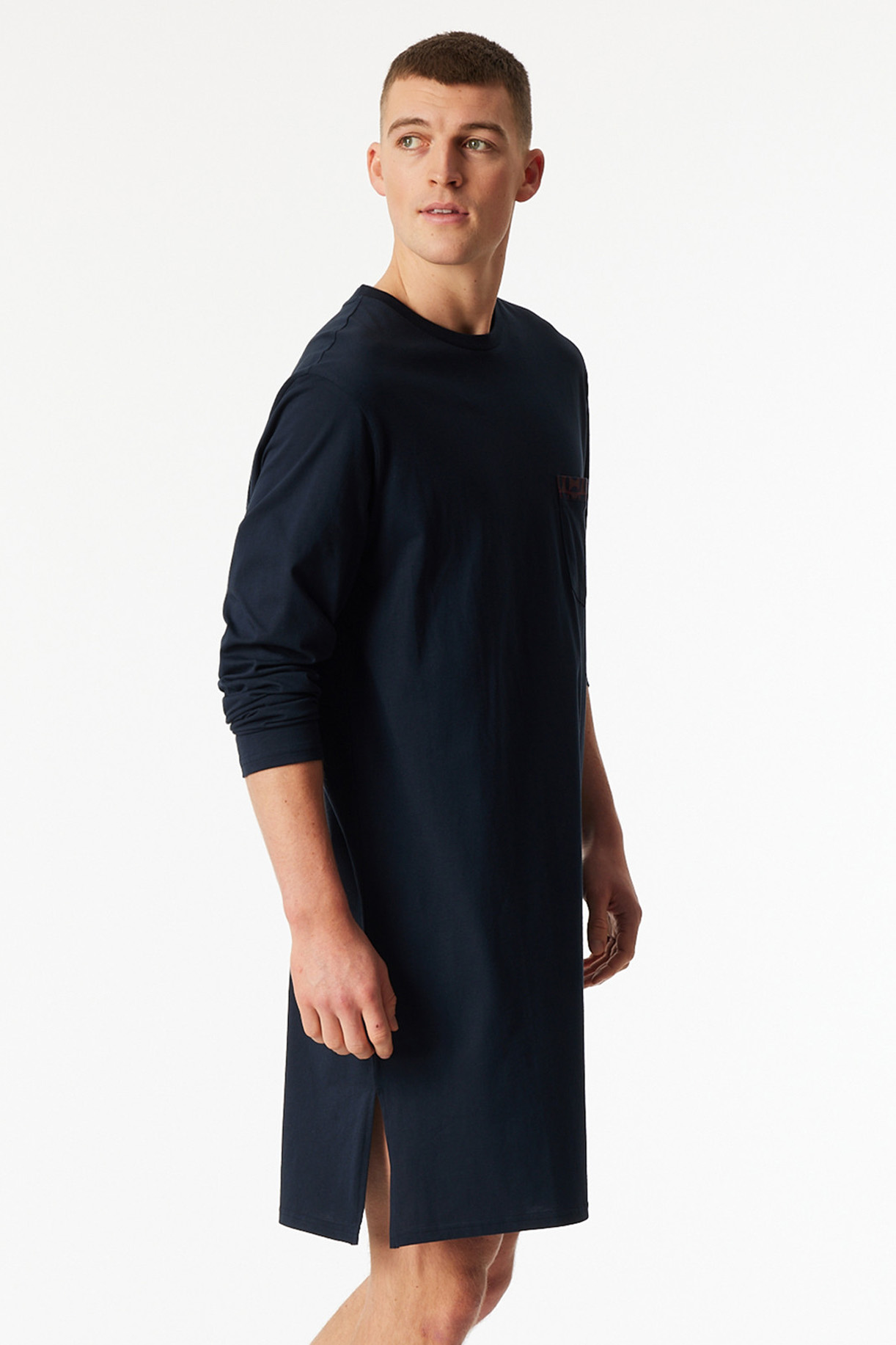 Schiesser nachthemd marine blauw