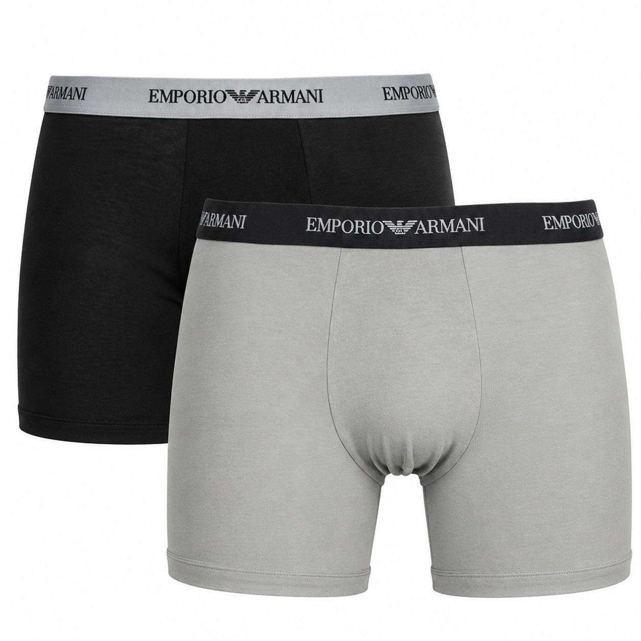 Armani Boxershorts Core 2-pack zwart-grijs