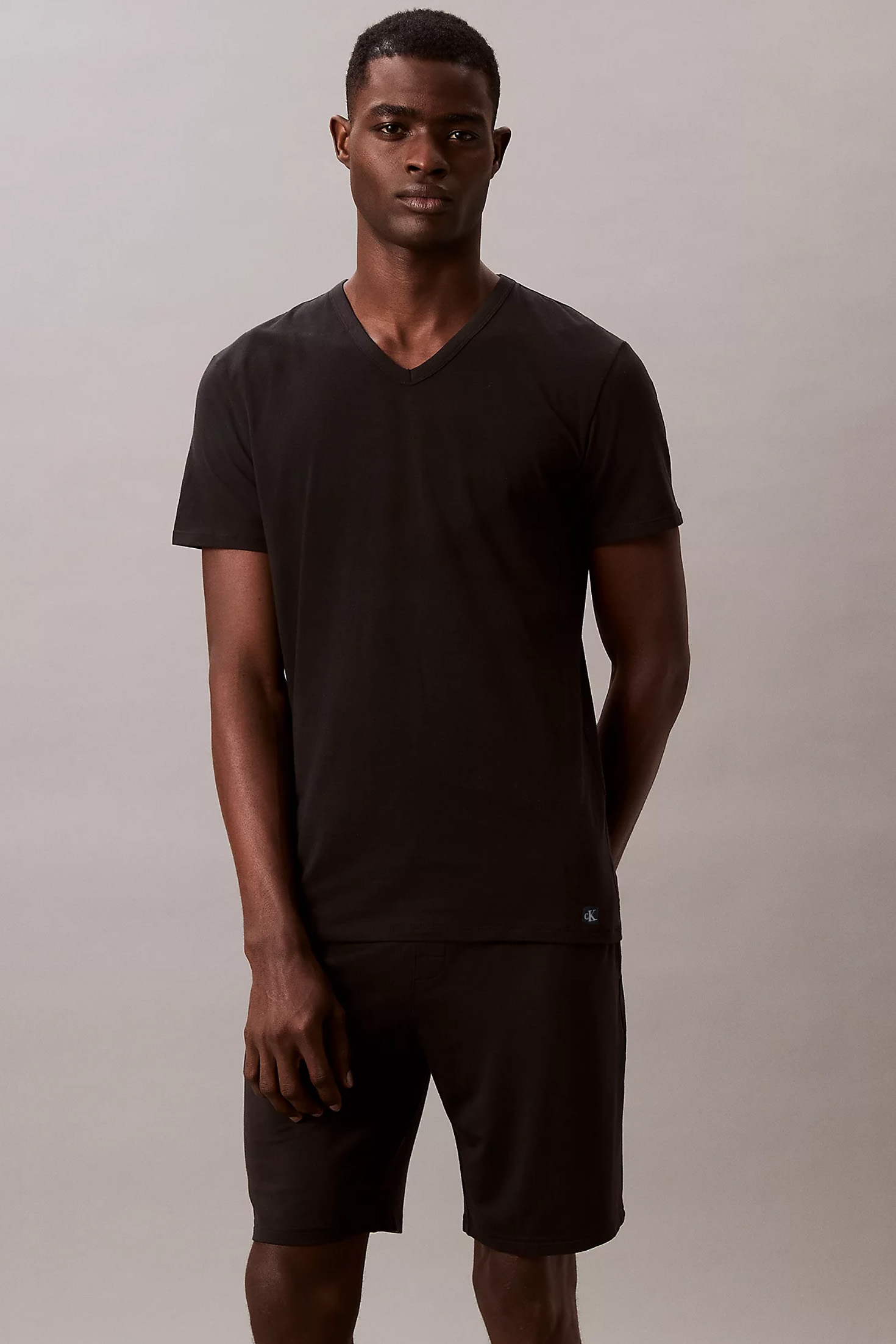 Calvin Klein T-shirts V-hals cotton stretch 3-pack zwart