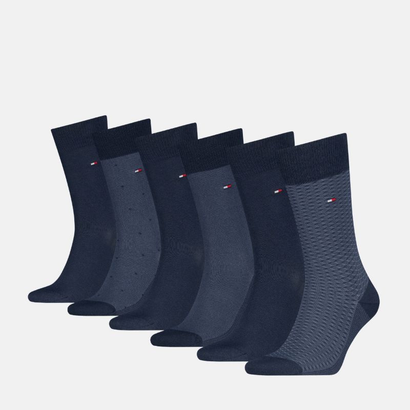 Tommy Hilfiger Giftbox sokken 6-paar blauw