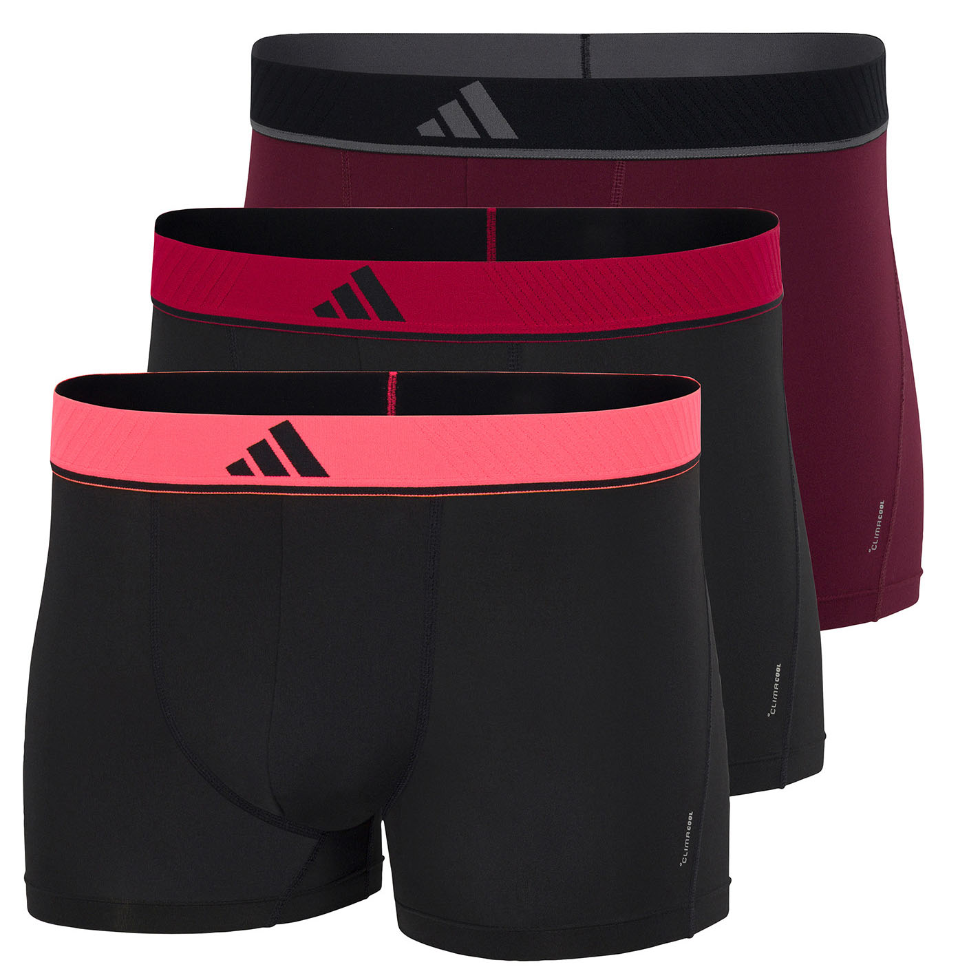 Adidas Microfiber boxer - trunk 3-pack zwart-rood