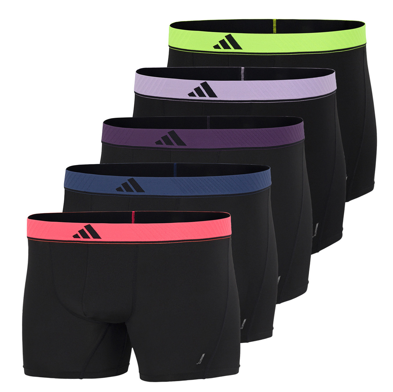 Adidas Trunk boxer Active Microfiber 5-pack zwart met gekleurde band