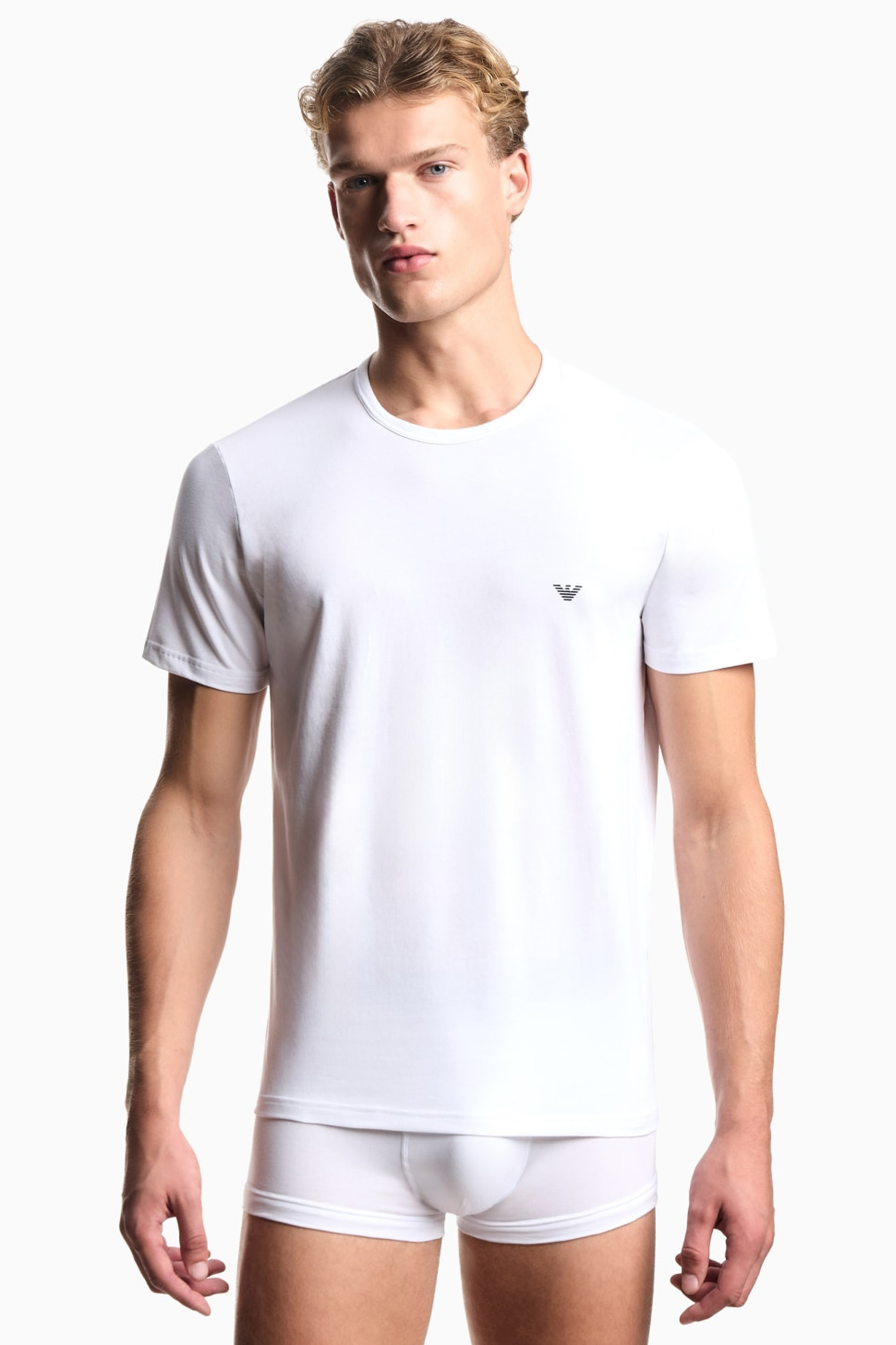 Armani T-shirts met ronde hals 2-pack wit