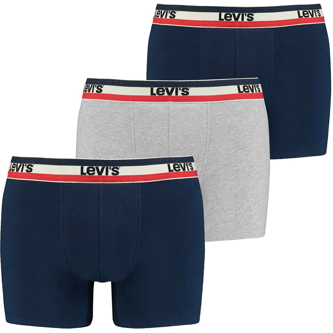 Levis boxershorts 3-pack blauw-grijs