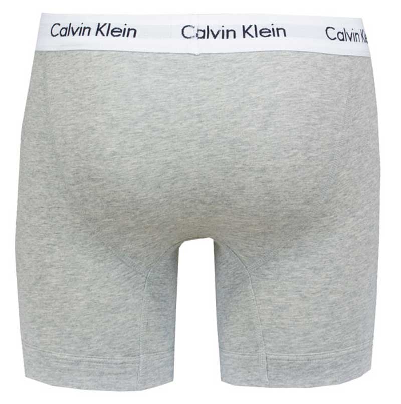 Calvin Klein boxershorts long 3-pack achterkant grijs