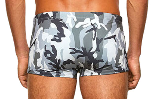 Diesel zwemboxer Hero camouflage grijs achterkant