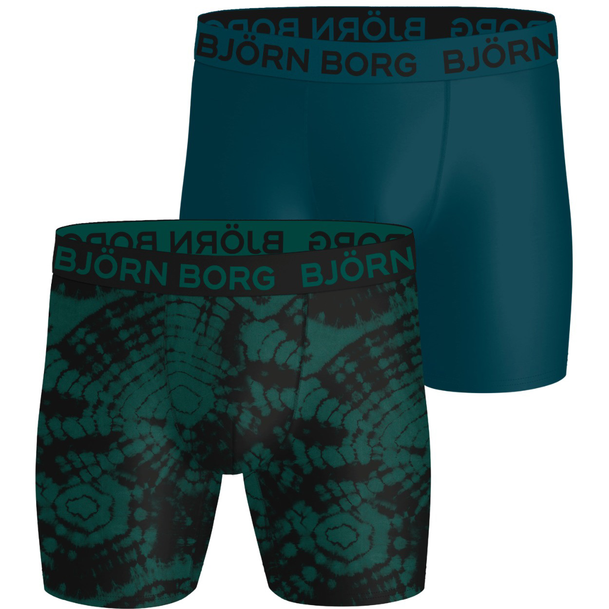 Bjorn Borg Boxershorts sports microfiber 2-pack blauw/groen