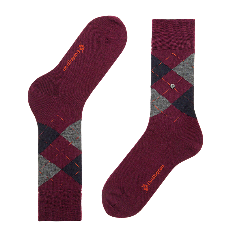 Burlington sokken rood Edinburgh