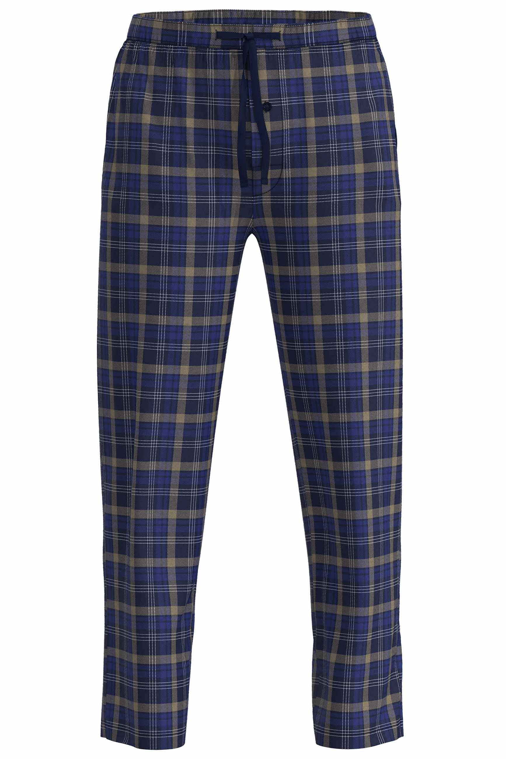Gotzburg flanelle pyjamabroek blauw