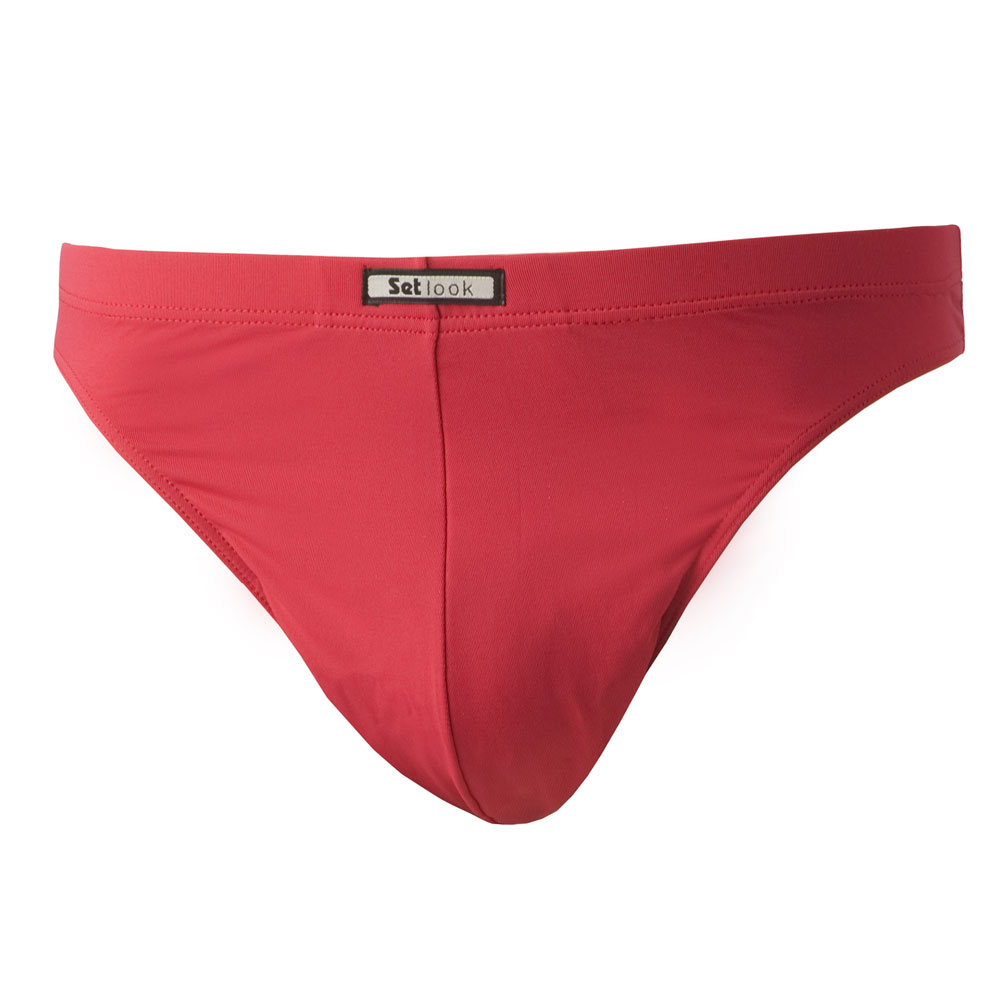 Set Heren string microfiber rood