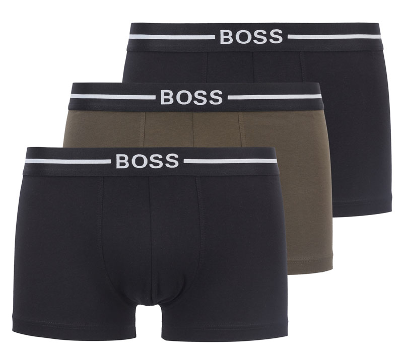 Hugo Boss boxershorts 3-pack groen-zwart