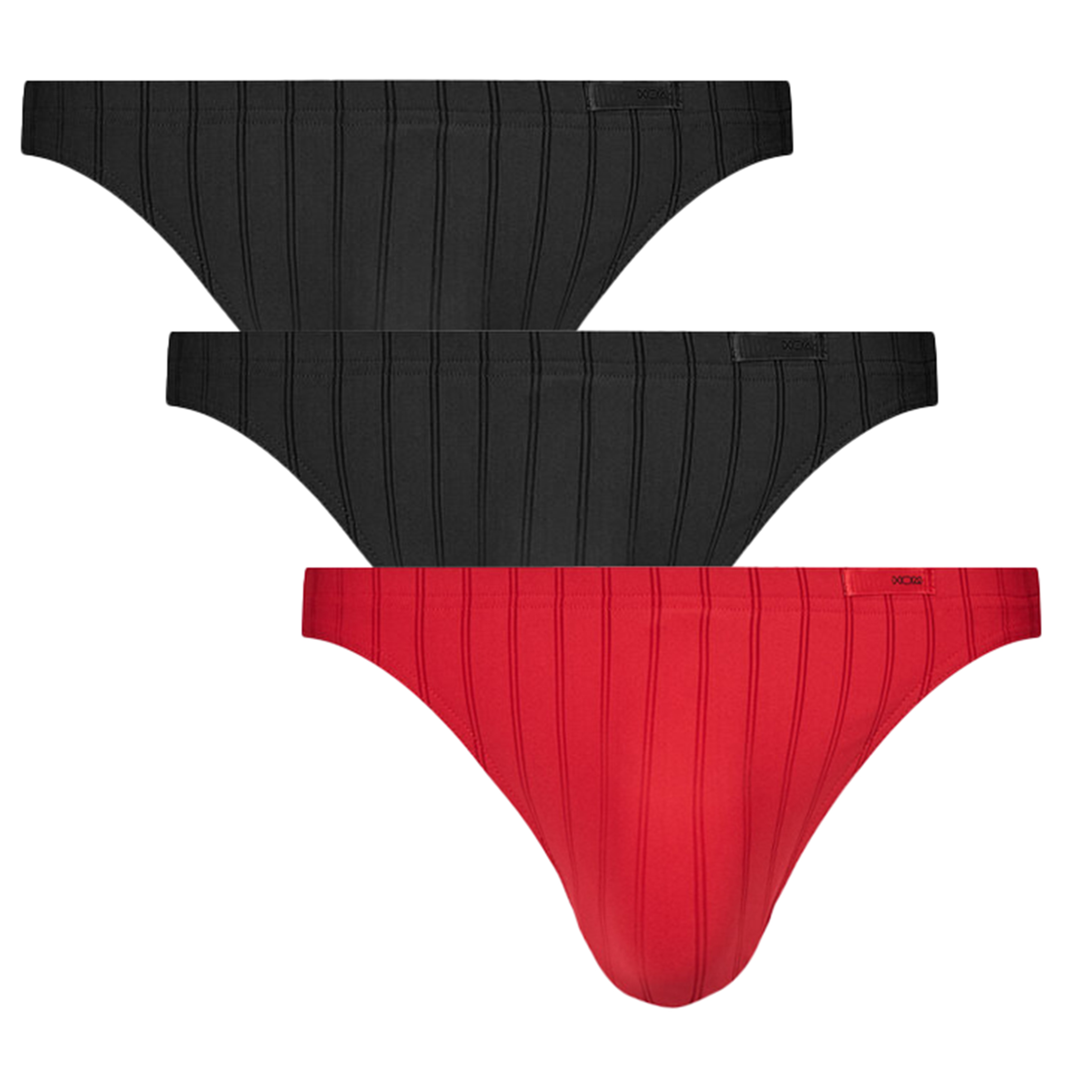 Hom Chic micro slip  3-pack rood-zwart 