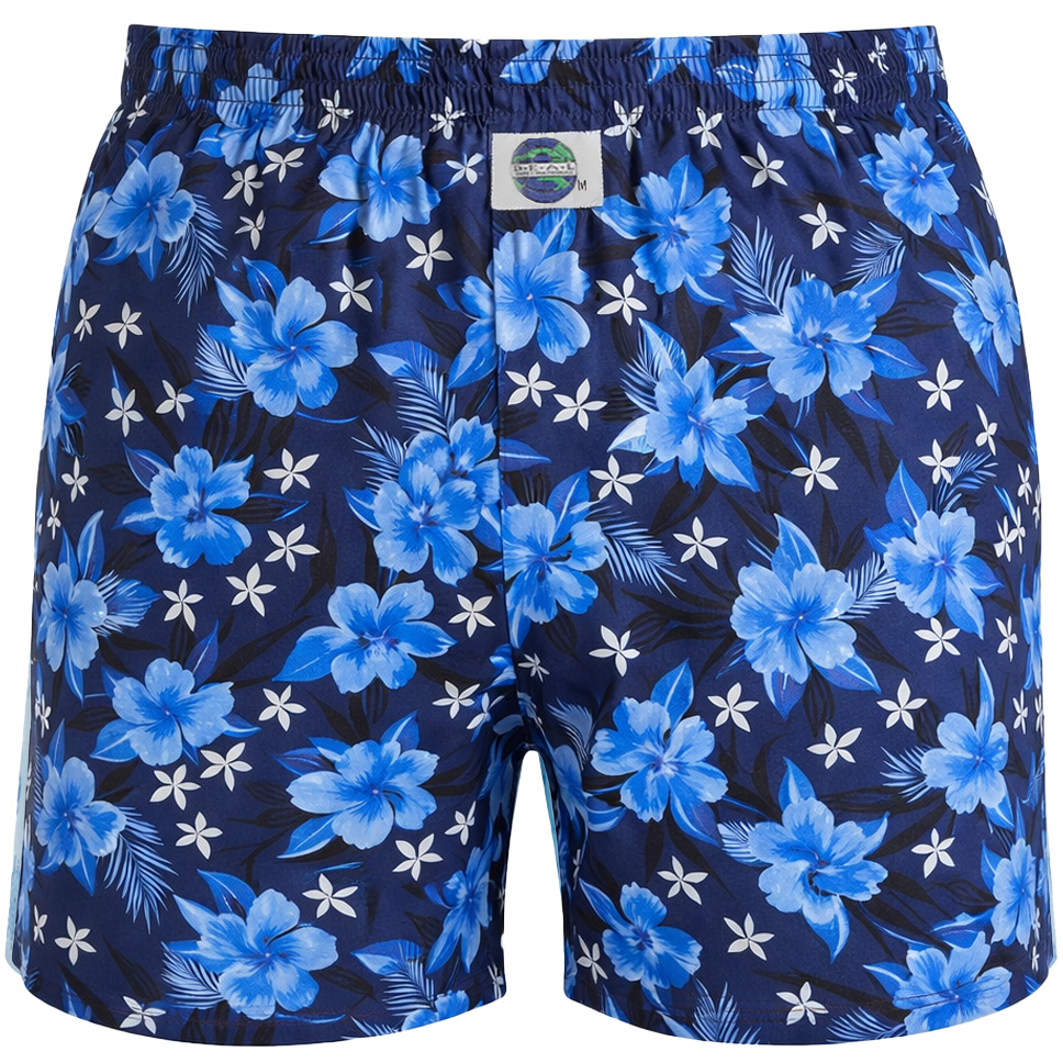 Deal Boxer blauw met Bloemen print