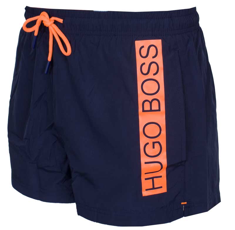 Hugo Boss Mooneye zwemshort blauw-oranje