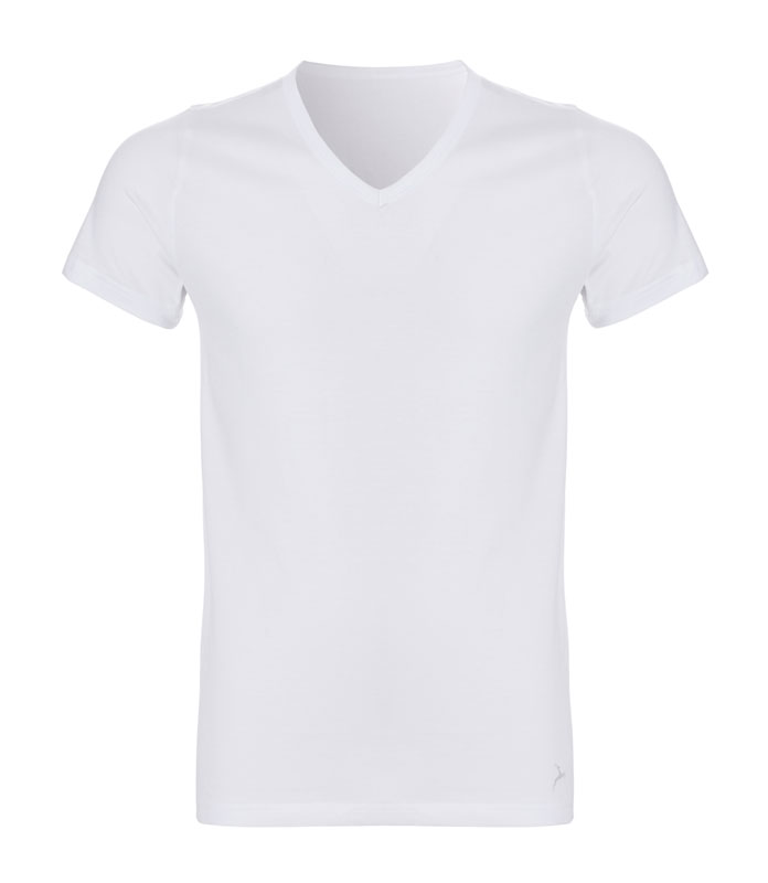 Ten Cate T-shirts long wit met V-hals voorkant